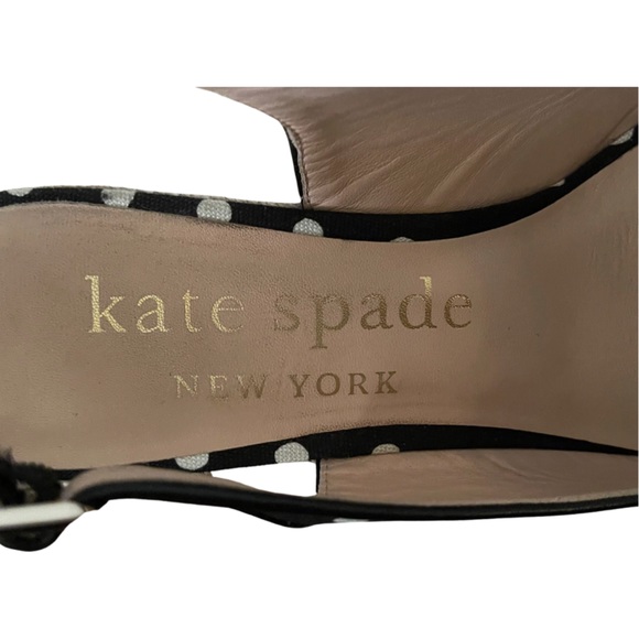 Kate Spade  Wedge Heel Slingback Espadrilles Panama Nights polka dot - Picture 8 of 8